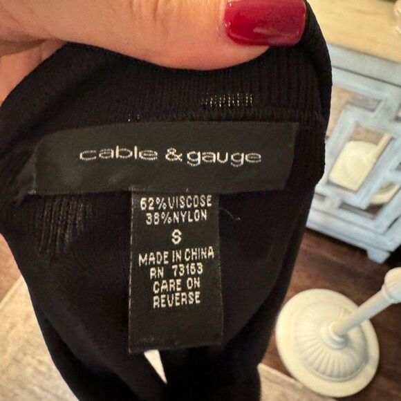 Cable and Gauge Black Asymmetrical Zip Jacket - Picture 5 of 5